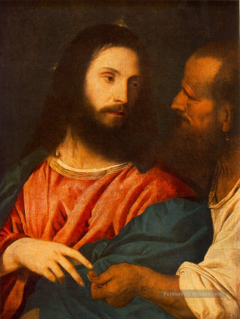 Tintoretto L’Hommage M Tiziano Titian Peintures à l'huile